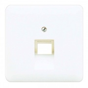 Накладка 1-ая компьютерной/телефонной RJ45/RJ11 розетки наклонная Jung CD Белый