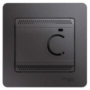 Термостат электронный теплого пола с датчиком +5-+50°C,10A в сборе SE Glossa, графит