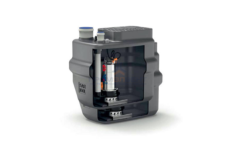 Установка канализационная Pedrollo SAR 100-BCm 10/50-N - 0,75кВт(Qmax 600л/мин,Hmax 11м,кабель 10м)