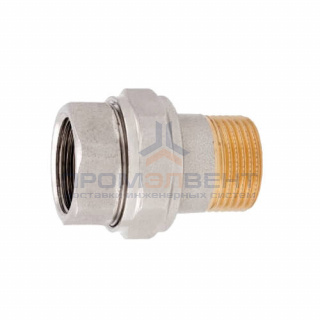 Сгон прямой ITAP 161 - 1"1/2 (ВР/НР, латунь никелированная, с уплотнительным кольком)