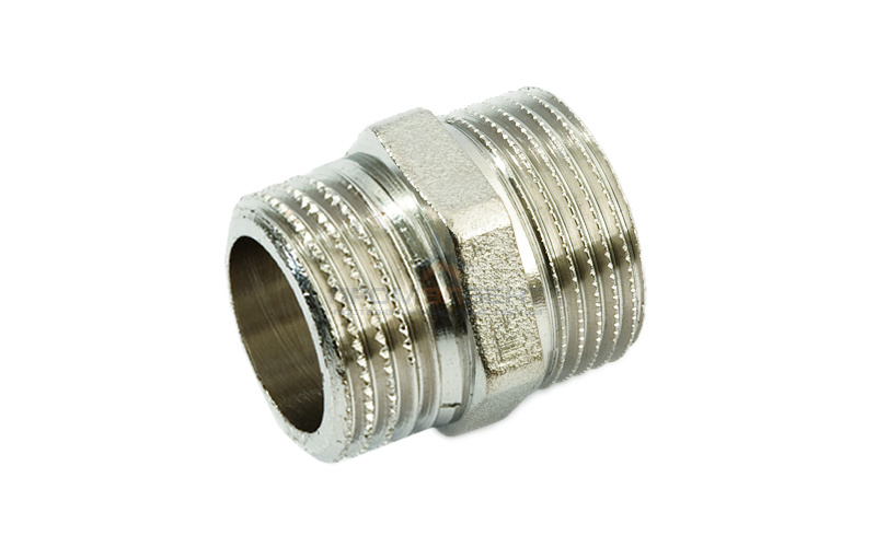 Ниппель латунный резьбовой равнопроходный STOUT - 3