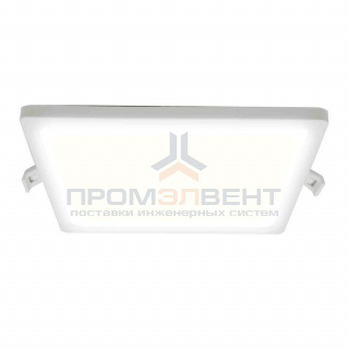 06-29 Светодиодная панель встраиваемая квадр. 220В, 15Вт, CRI:80Ra, 1200Лм, 145*129 мм,  алюминиевый корпус, встроенный изолированный драйвер, 2700К