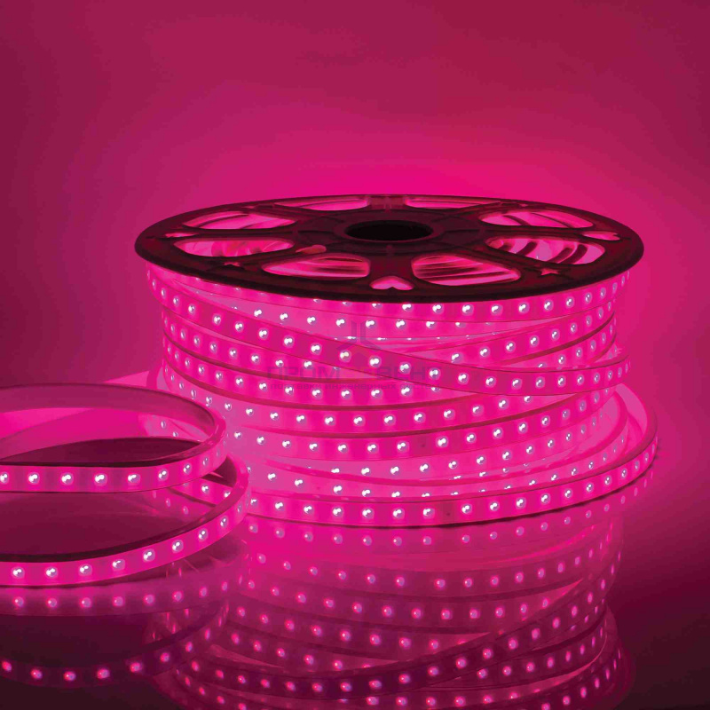 10-64 Светодиодная лента 220В, СТ, 10Вт/м, smd5050, 60д/м, IP65, размер 15х8мм, 50м, RGB