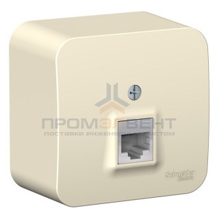 Розетка телефонная RJ11 Blanca Schneider Electric молочная изол.пластина