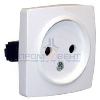 Розетка Legrand Oteo без заземления  со шторками белая