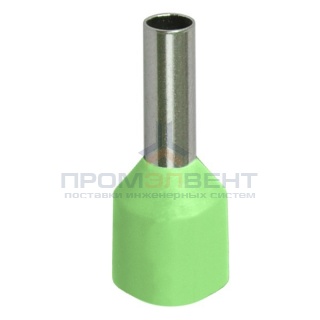 Наконечник кабельный НШвИ 6,0-18 с изолированным фланцем светло-зеленый Е6018 (100шт) ИЭК