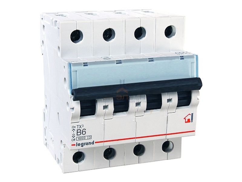 Автоматический выключатель Legrand TX3 B6A 4П 6kA (автомат)