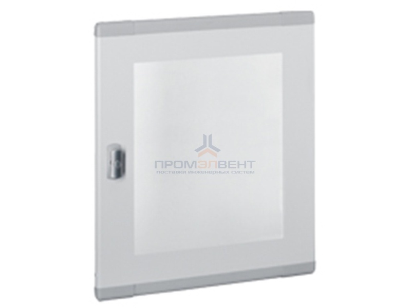 Дверь со стеклом плоская для шкафов Legrand XL3 160-400 высотой 450мм 2 рейки